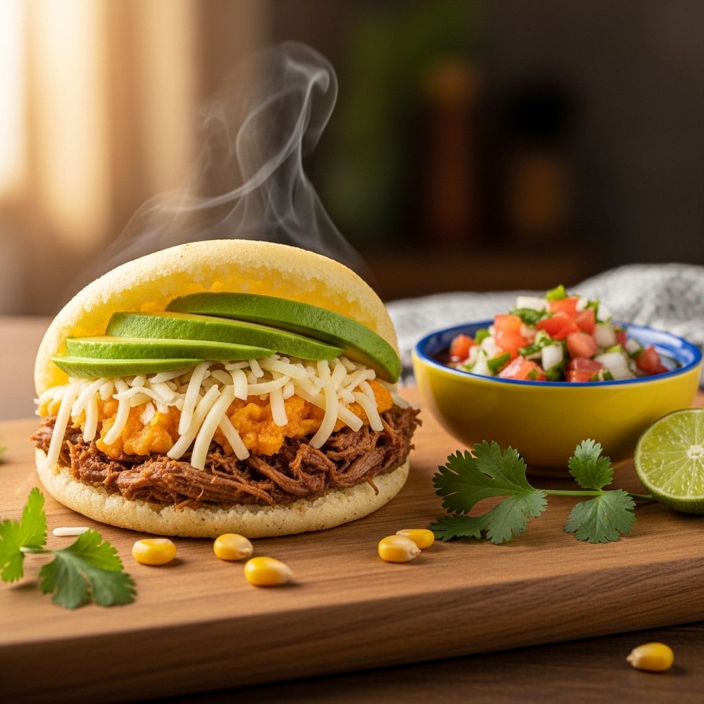 Master the art of making authentic Colombian arepas at home, complete with cheesy goodness, serving tips, and expert FAQs.