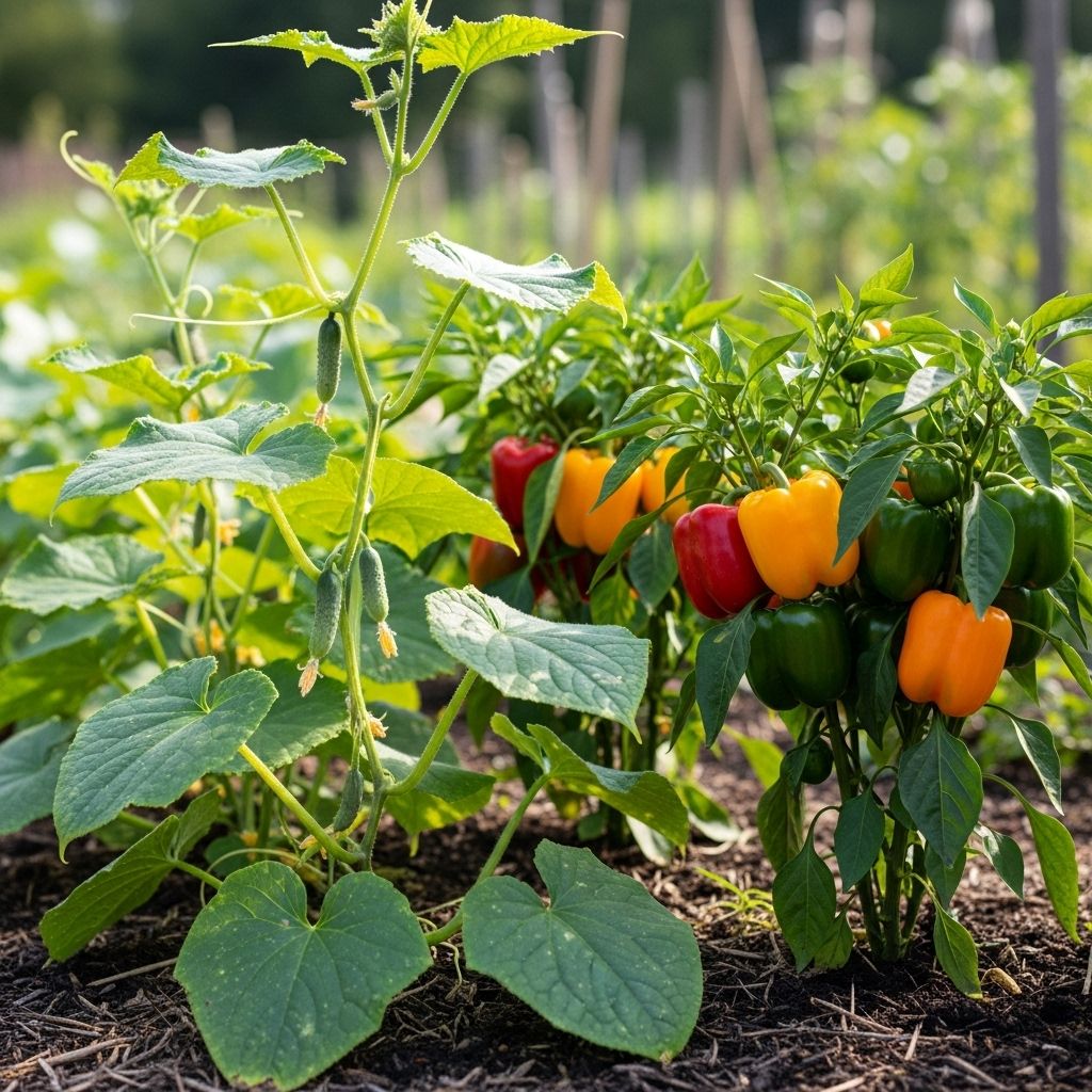 Discover the benefits, challenges, and best practices for growing cucumbers and peppers together in your home garden.