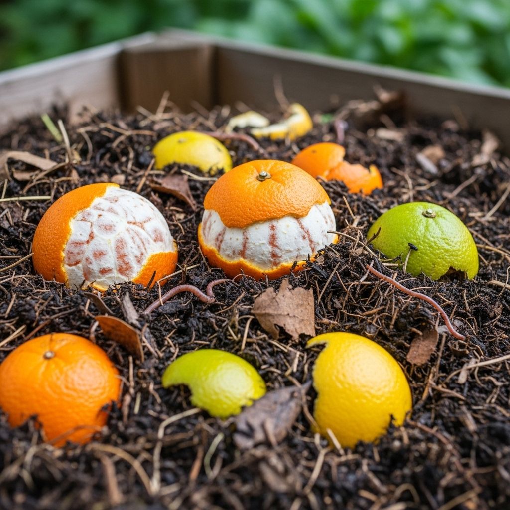 Discover how to safely and effectively compost citrus peels, fruits, and leaves for a balanced, thriving compost pile.