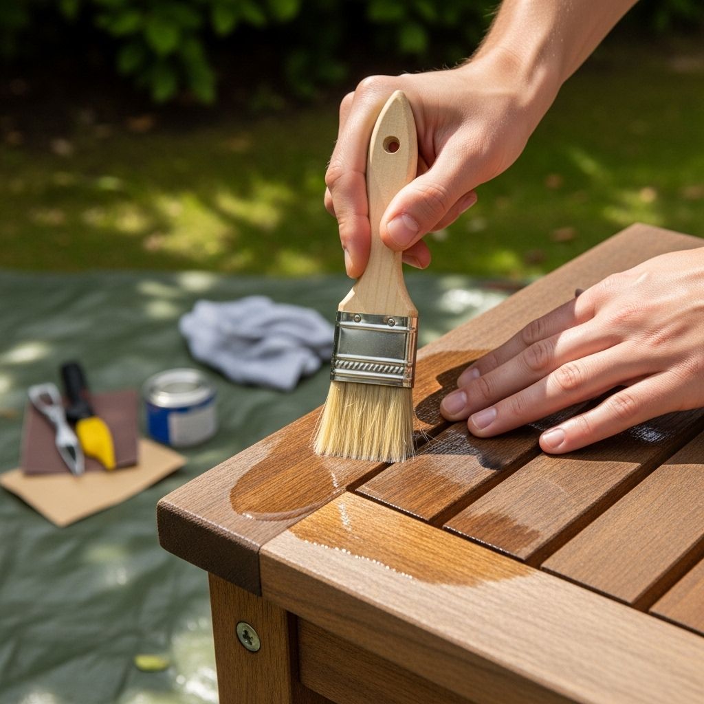 Master the essential techniques for cleaning, protecting, and maintaining your wooden outdoor pieces for years of enjoyment