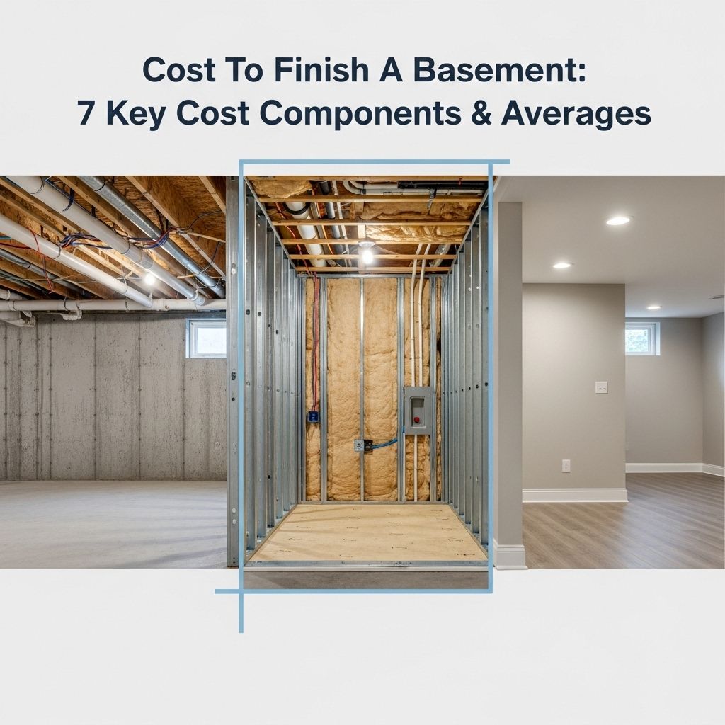 Cost To Finish A Basement: 7 Key Cost Components & Averages Transform your underutilized basement into a valuable living space with this comprehensive cost guide