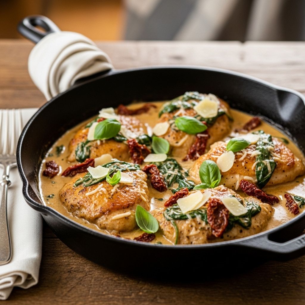 A single-pan dinner that combines rich Italian flavors with effortless evening cooking.