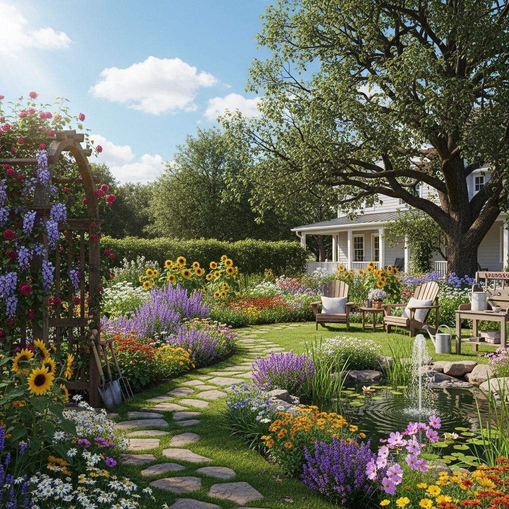 Transform your outdoor space into an immersive farmhouse garden that invites exploration and celebrates natural beauty