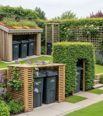 Transform your outdoor space by concealing those necessary but unattractive garbage bins with these clever disguises