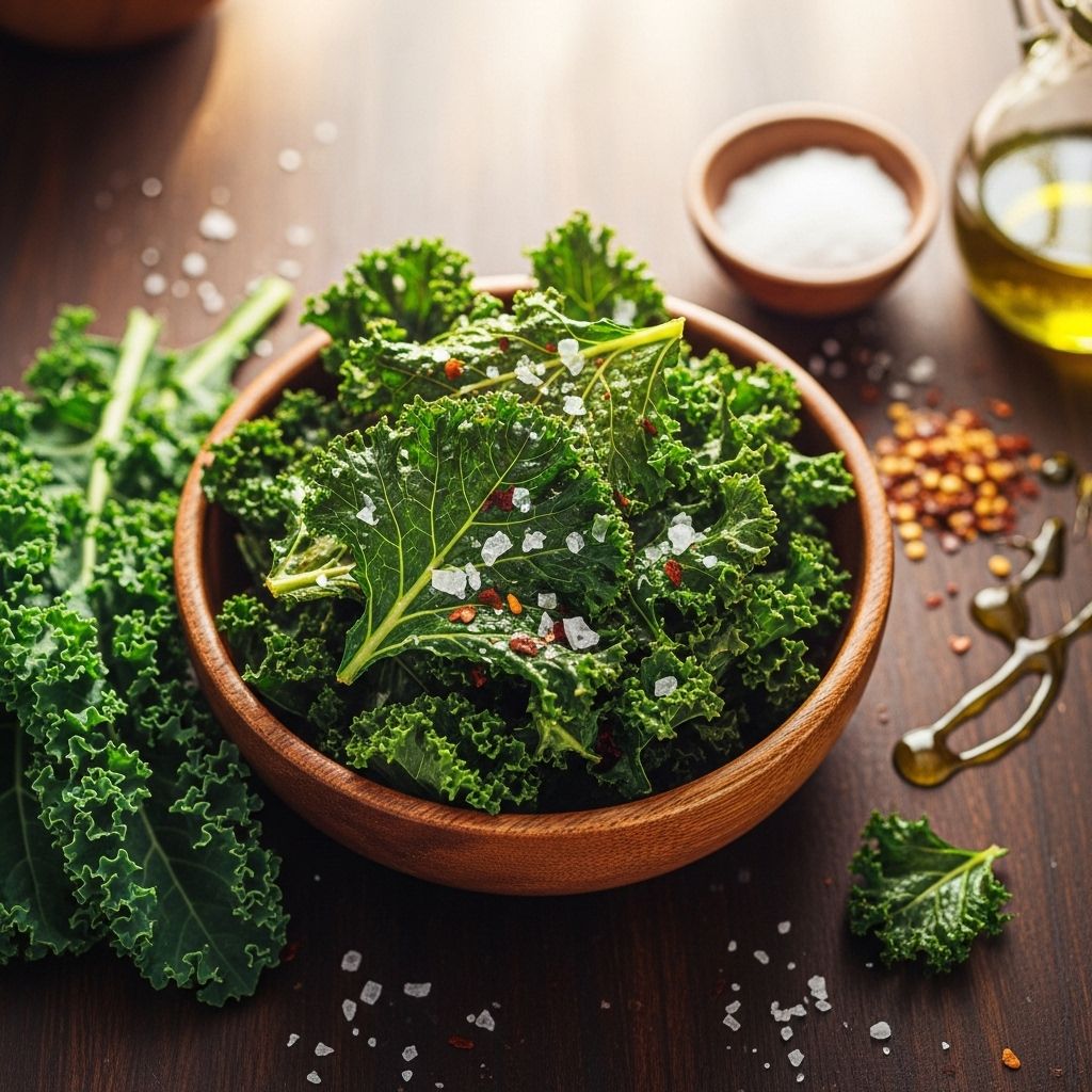 Baked Kale Chips Recipe: 7 Easy Steps To Crispy Healthy Snack Transform ordinary kale into a delicious, crispy snack that's both nutritious and satisfying