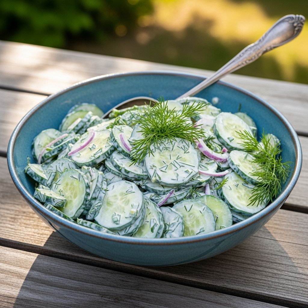 A nostalgic side dish that balances crunch, tang, and make-ahead convenience.