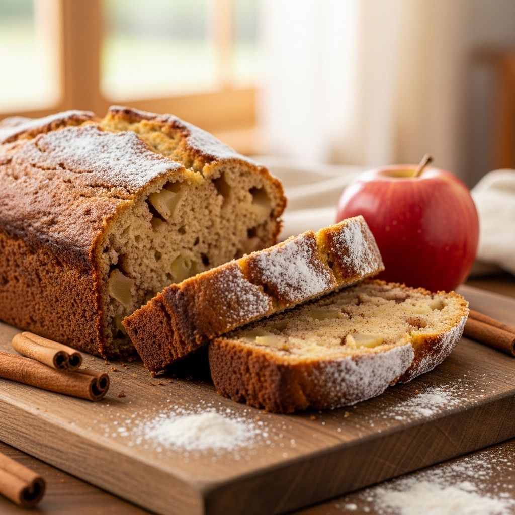 A family-favorite moist apple bread recipe bursting with cinnamon, topped with a crispy crust—perfect for breakfast, dessert, or gifting.