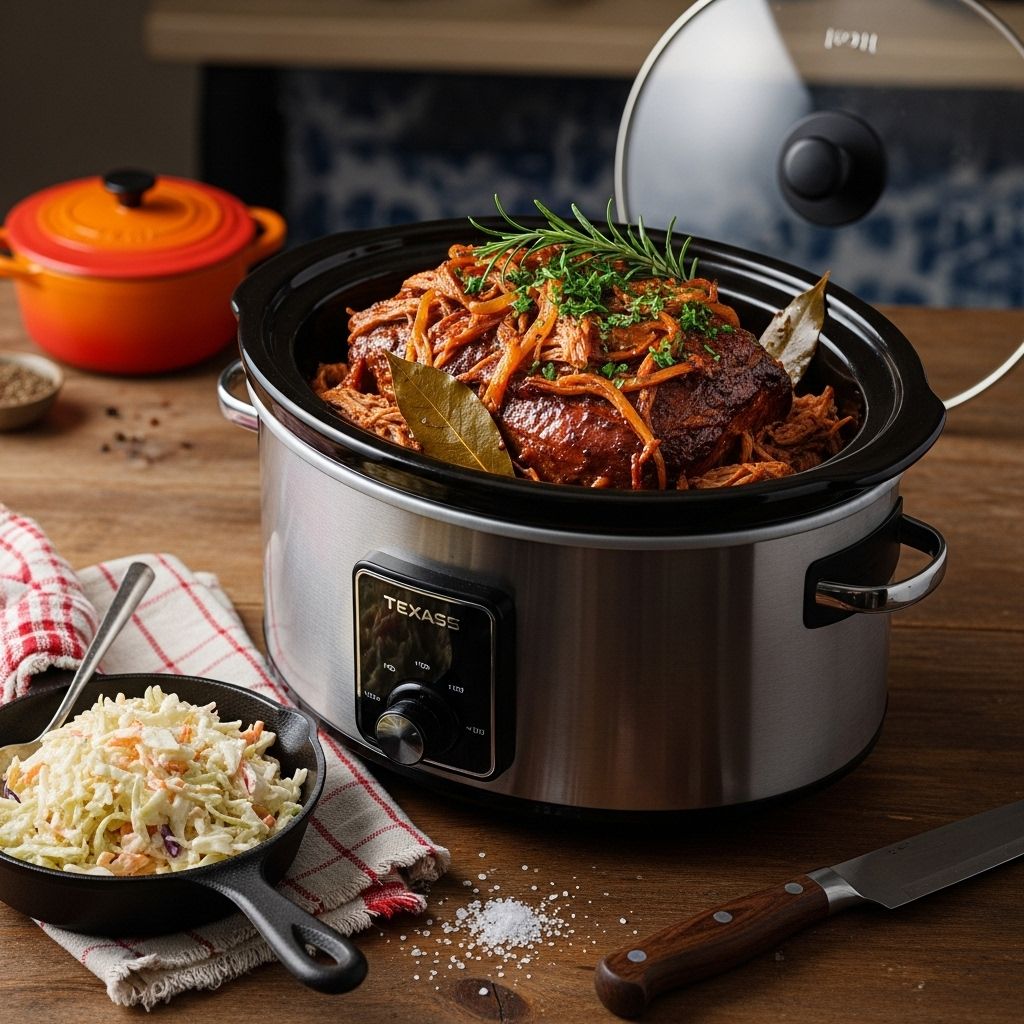 Slow Cooker Pulled Pork Recipe: Effortless Texas-Style Flavor Tender, flavorful pork made simple using effortless cooking for mouthwatering results.