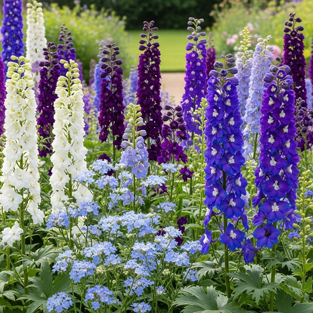 Discover 29 captivating delphinium varieties, from rare wild species to beloved hybrids, and learn how to bring their vibrant colors and elegant spires to your own garden.