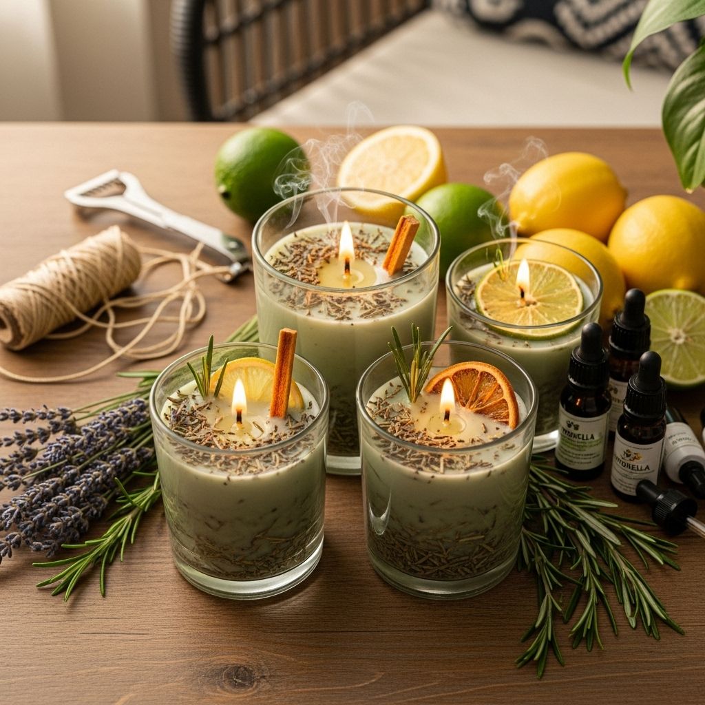 DIY Insect-Repellent Scented Tabletop Candles: A Step-by-Step Guide Transform your patio into a fragrant haven while naturally deterring biting insects.
