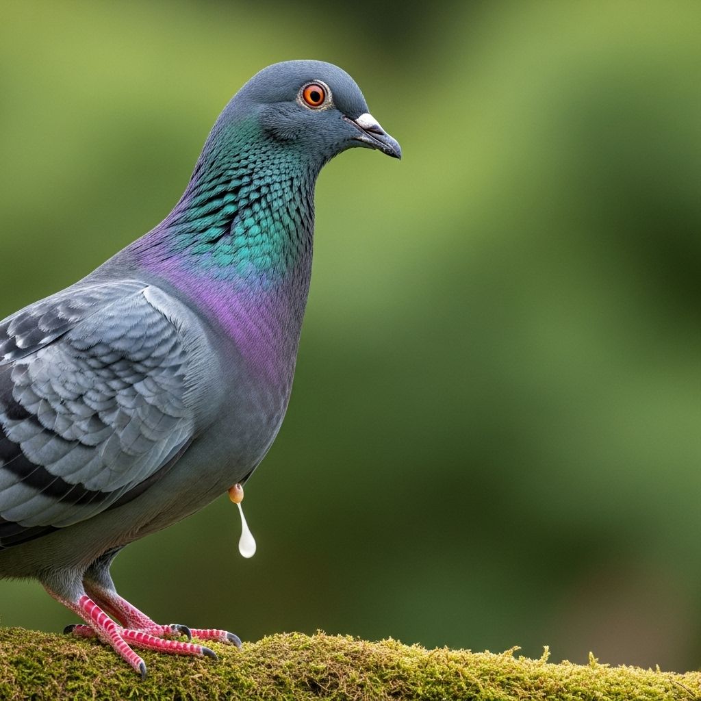 Their solid uric acid output showcases how birds conserve water and lighten their load.
