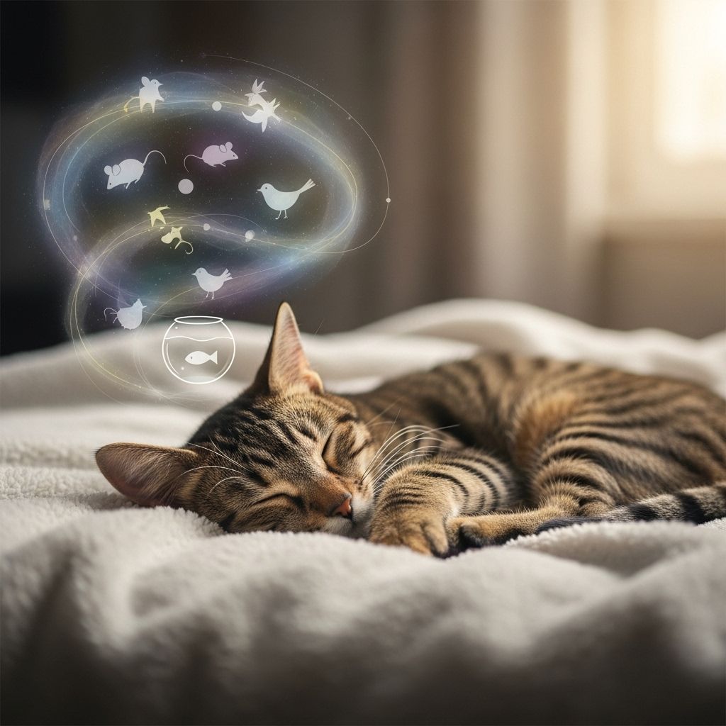Twitches reveal glimpses of kitty reveries and guide the way to more restful snoozes.
