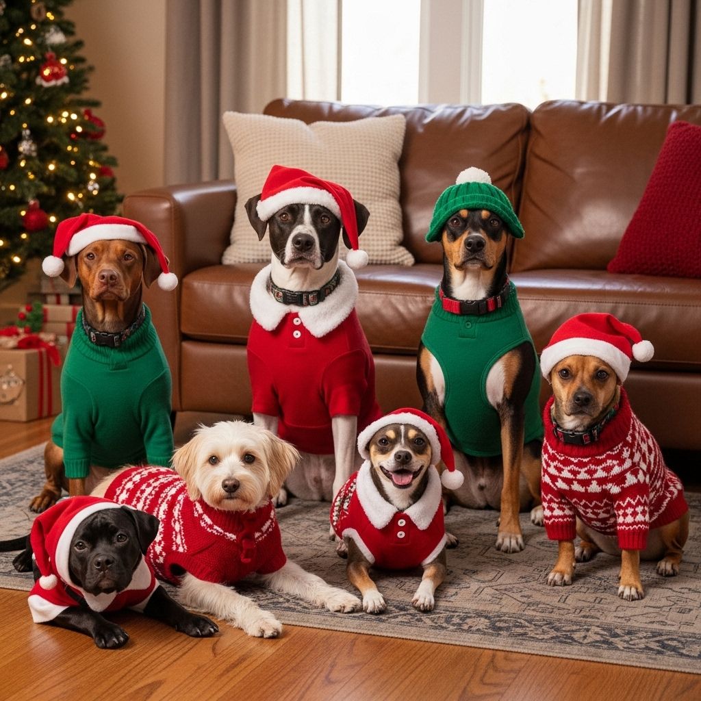 Keep your pup cozy and camera-ready while celebrating the season in playful comfort.