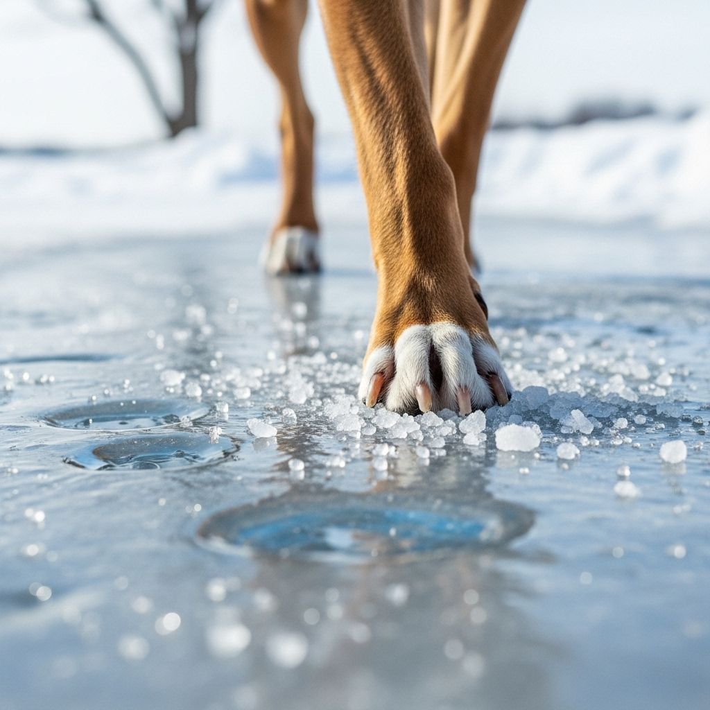 Safeguard your dog’s paws through winter with safer deicing and diligent paw care.