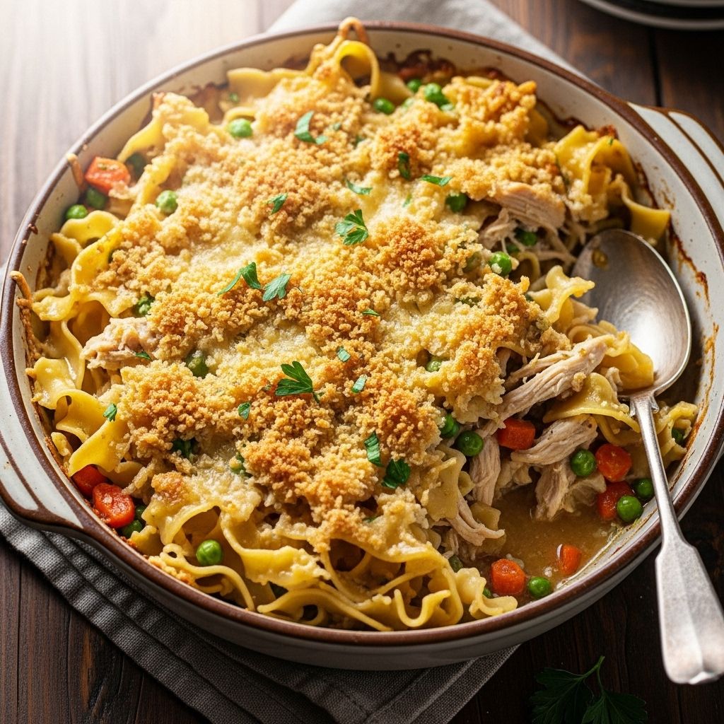 Delicious, budget-friendly chicken casserole perfect for busy weeknights and family dinners