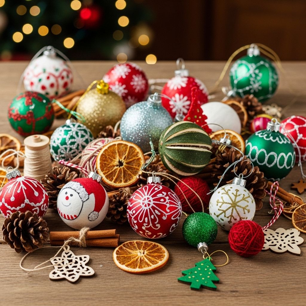 Brighten your Christmas tree with these simple, festive, and creative homemade ornament ideas for crafters of all ages.