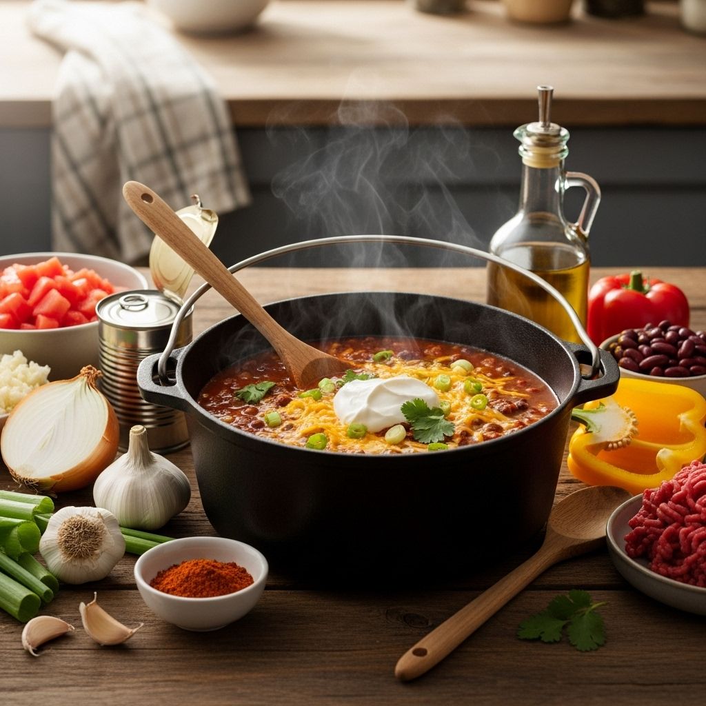 Easy Chili Recipe: Hearty 4-Step One-Pot Meal In 20 Minutes Spice up dinner fast with this hearty, flavorful feast ready before you know it!