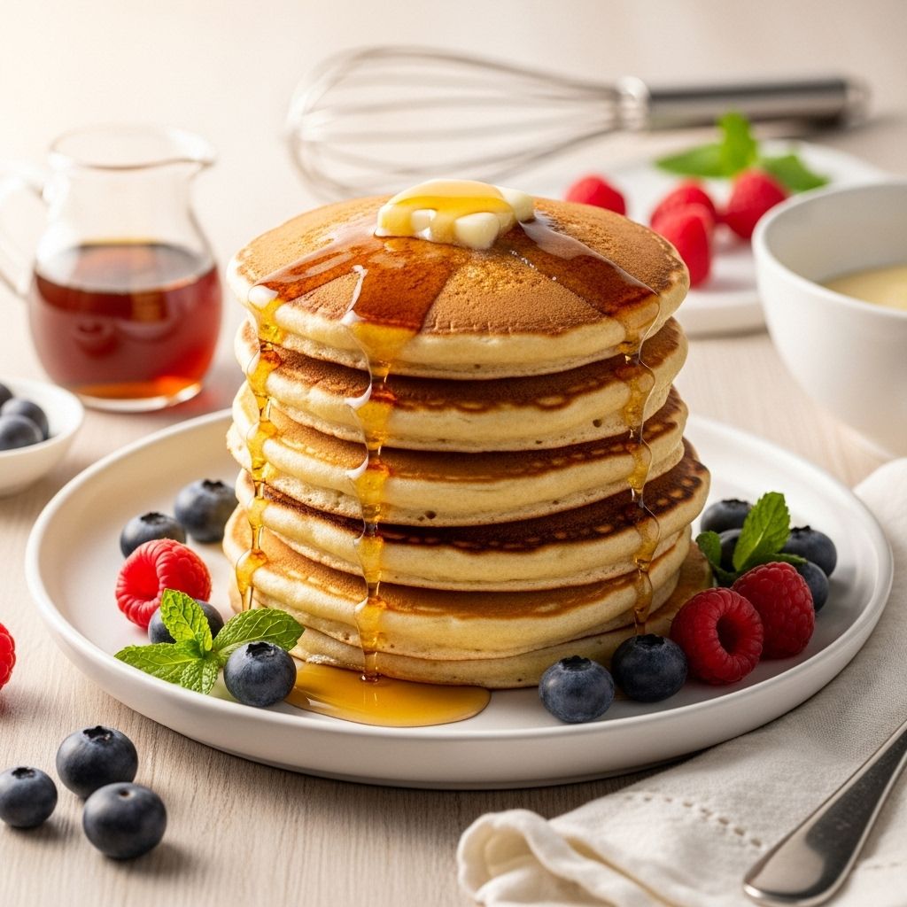 Easy Pancake Recipe: Step-By-Step Guide For Fluffy Breakfast Fluffy morning treats ready in minutes to brighten your day with a warm delight!