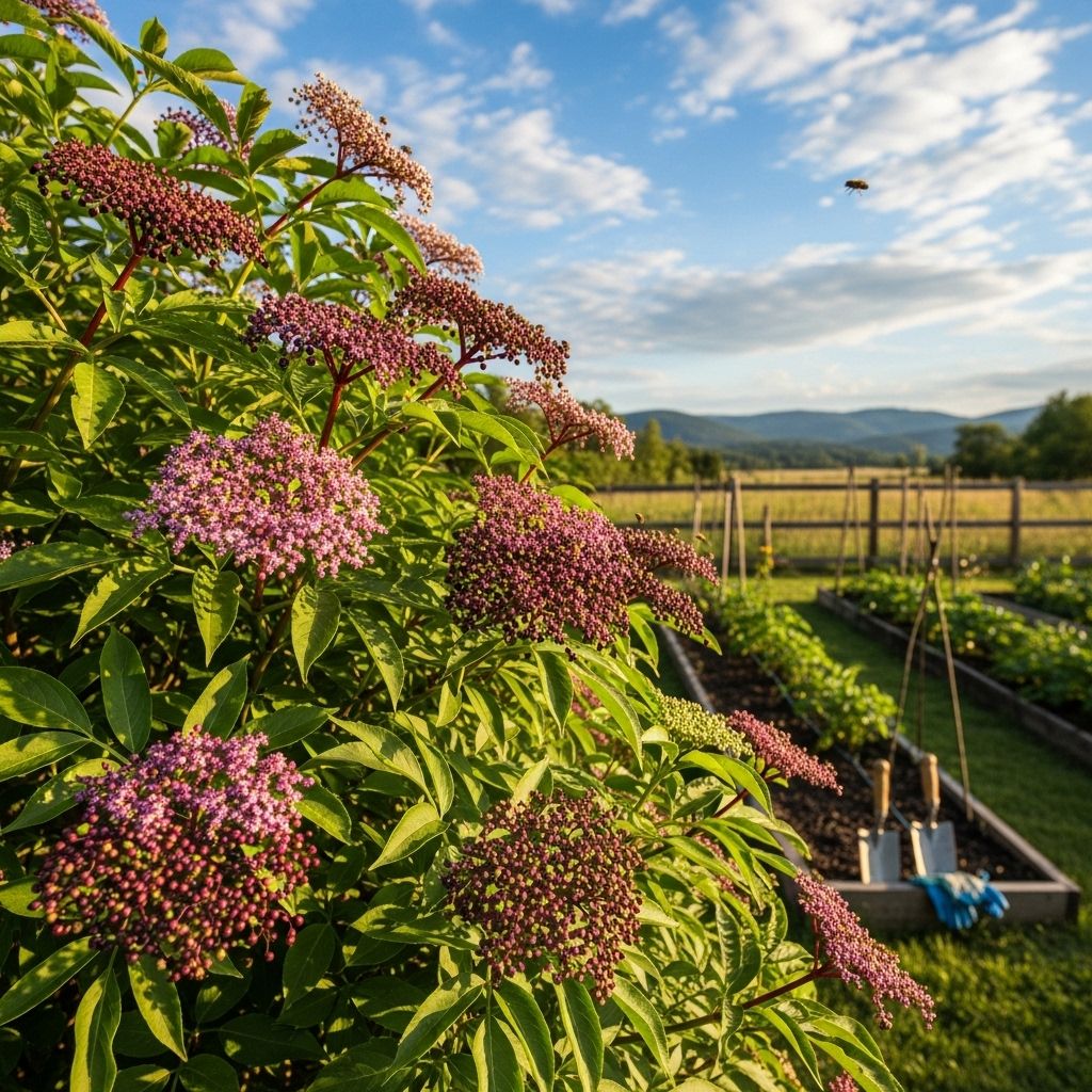 Unlock the full potential of elderberry shrubs with expert advice on planting, care, harvest, and uses.