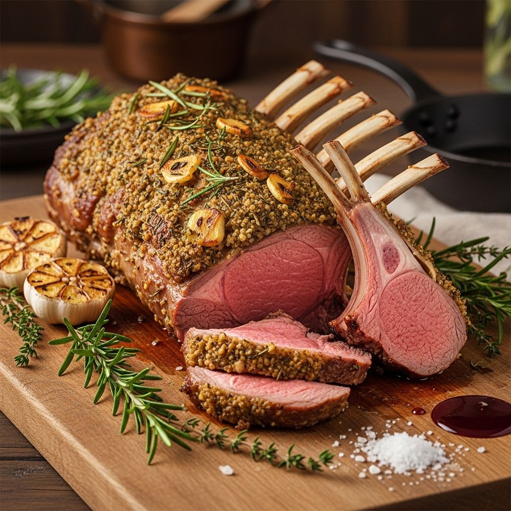 Transform your dinner table with this impressive yet surprisingly simple roasted rack of lamb recipe