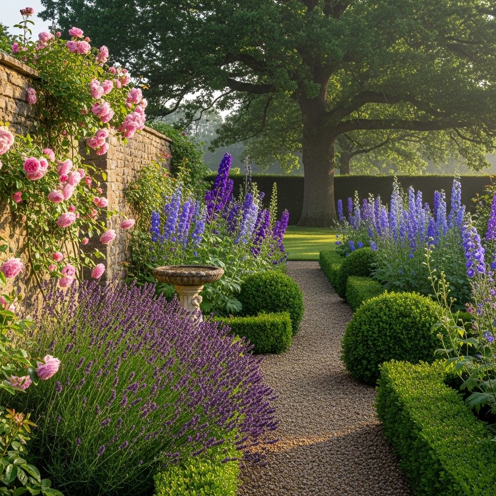Discover the timeless beauty of English gardens with these classic plants and design elements for your own landscape