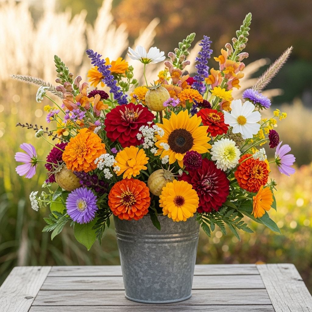 Late-season plant picks support pollinators and extend colorful displays indoors.