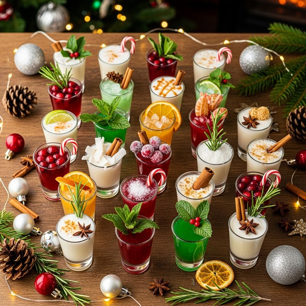 Tiny, colorful cocktails that bring seasonal cheer and charm to every gathering.