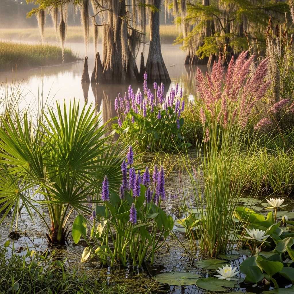 Explore the unique native plants thriving across the diverse habitats of the Florida Everglades wetland ecosystem.