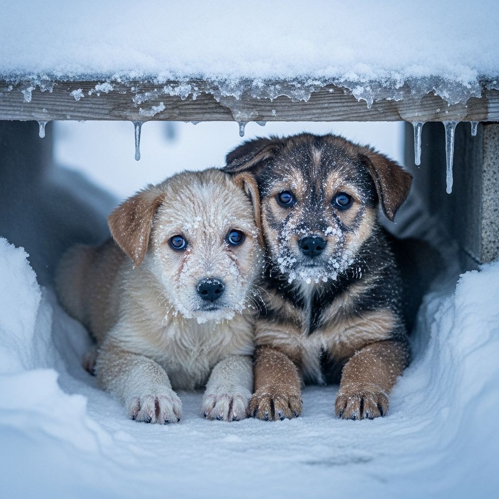 Rescue heroes and vet teams united to bring abandoned dogs back from severe winter harm.