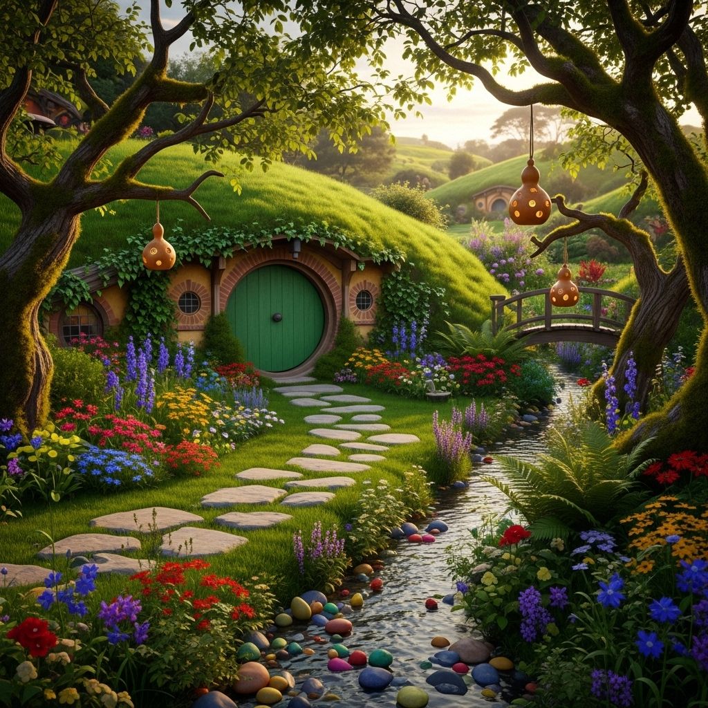 Lush moss carpets, hidden alcoves, and DIY accents showcase a backyard’s fairy-tale charm.