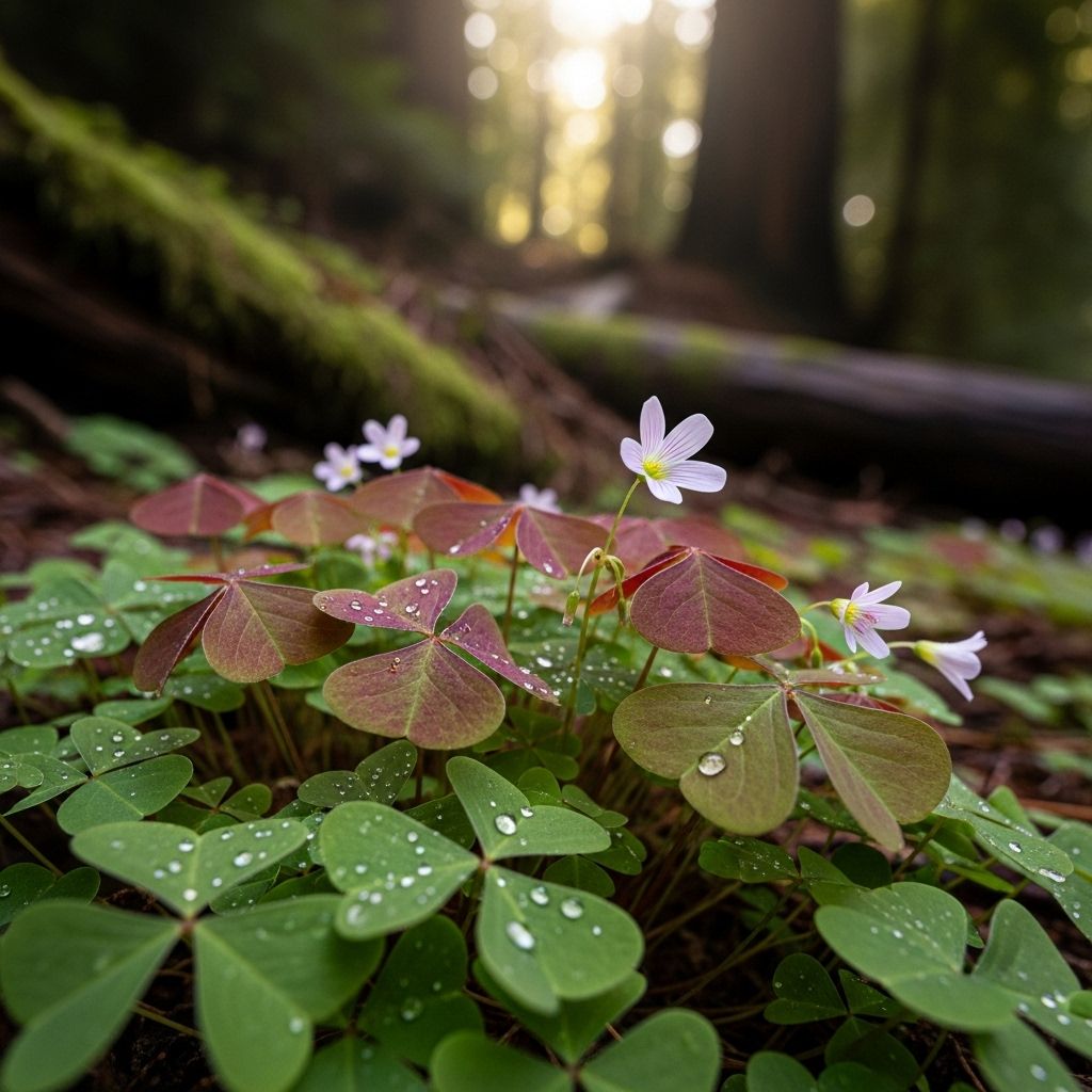 An evergreen carpet that enriches soil and invites pollinators under towering trees.