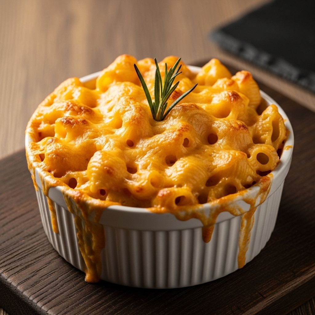 Indulge in a rich, velvety mac and cheese inspired by Gordon Ramsay—creamy sauce, three cheeses, and a golden crust.