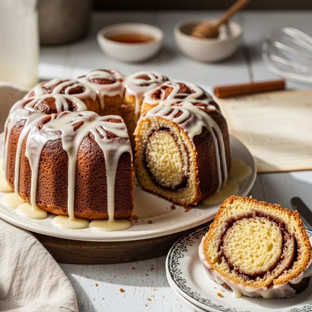 Rediscover cozy, old-fashioned bakery warmth with Grandma’s legendary Honey Bun Cake—cinnamon-swirled, glazed, and irresistibly moist.