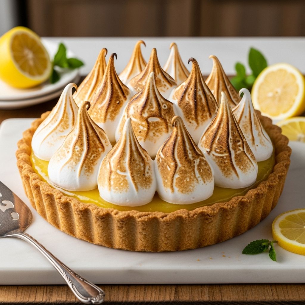 A timeless lemon meringue pie recipe with golden meringue, tangy filling, and cherished family flavor.