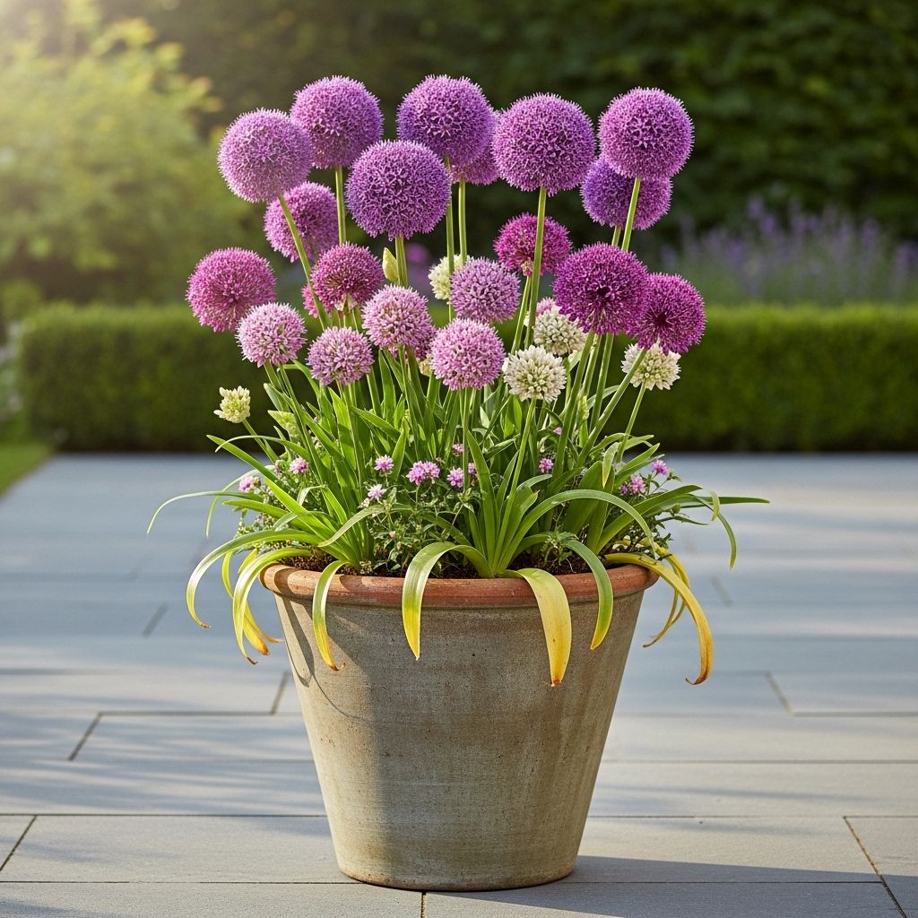 Potted alliums bring effortless architectural flair and weeks of vibrant spring blooms.