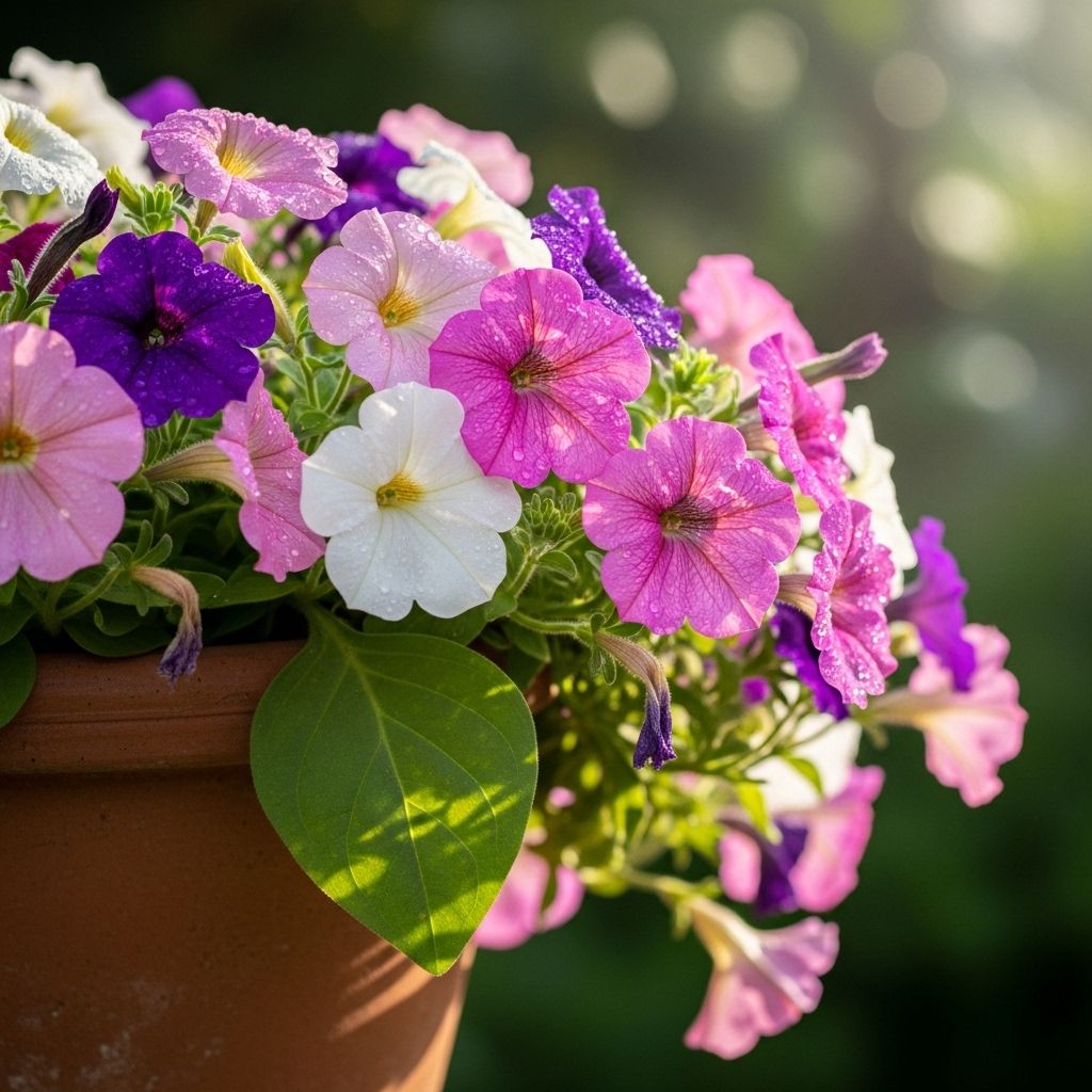 Transform your outdoor space with vibrant, easy-to-grow petunias in containers