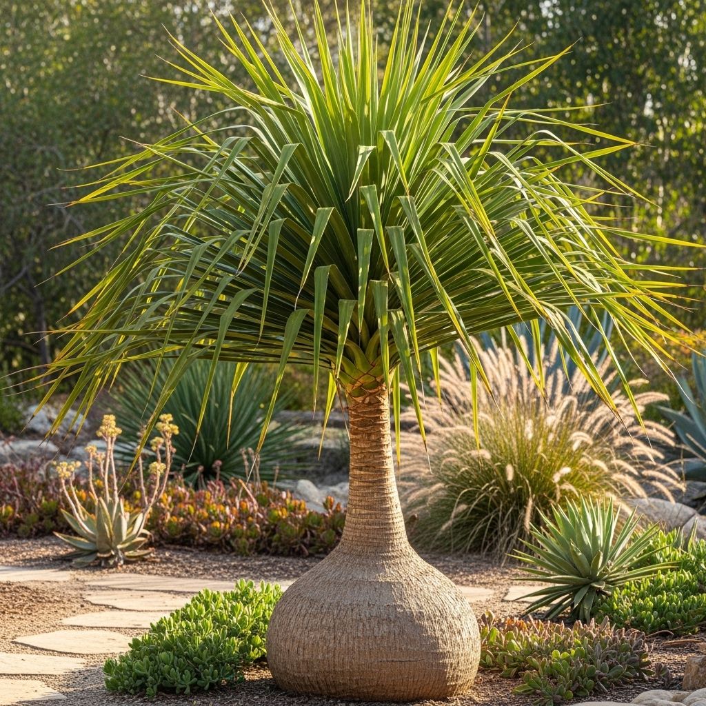 Minimal care and smart planting yield drought-resistant palms that flourish outdoors.