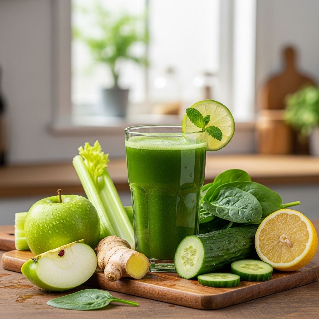 Healthy Green Juice Recipe With 6 Nutrient-Packed Ingredients Energize your mornings and boost your wellness with this simple, nutrient-packed green juice recipe everyone can enjoy.