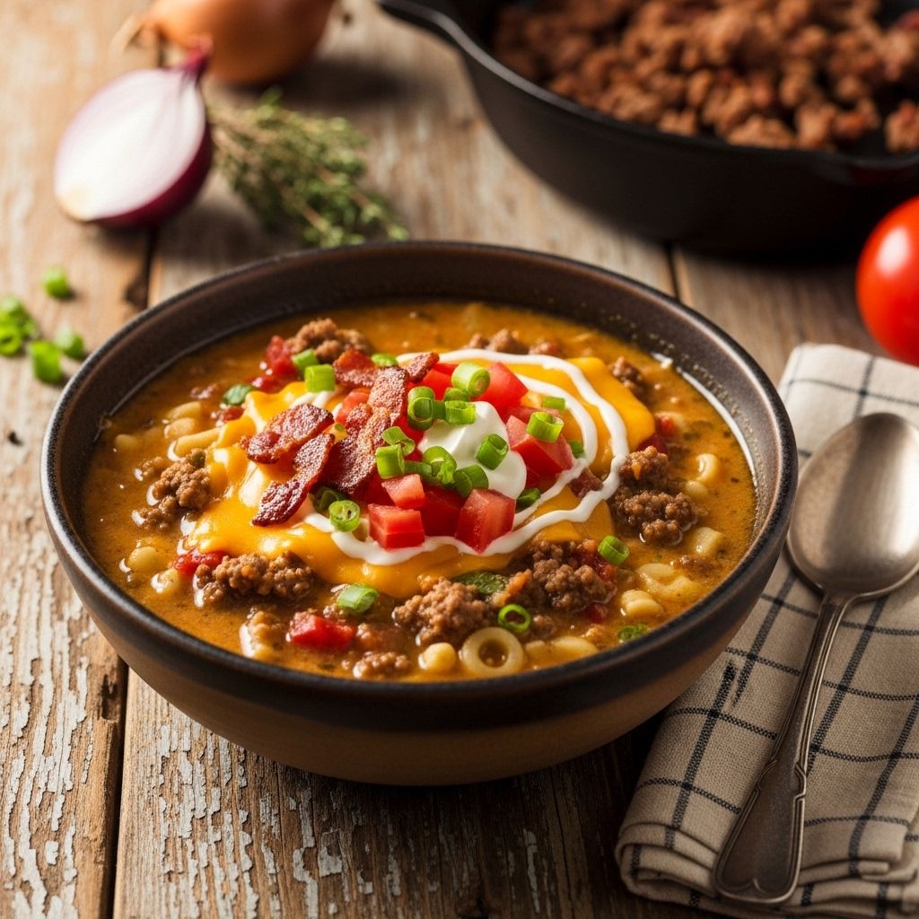 A warm family-friendly dish that turns ground beef, potatoes, and cheese into rich comfort.