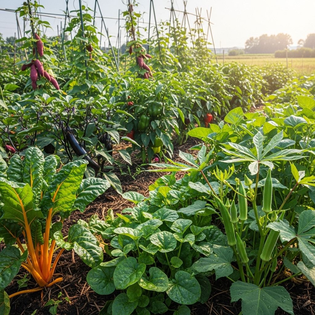 Discover crops that stay robust when temperatures soar, for a bountiful summer harvest.