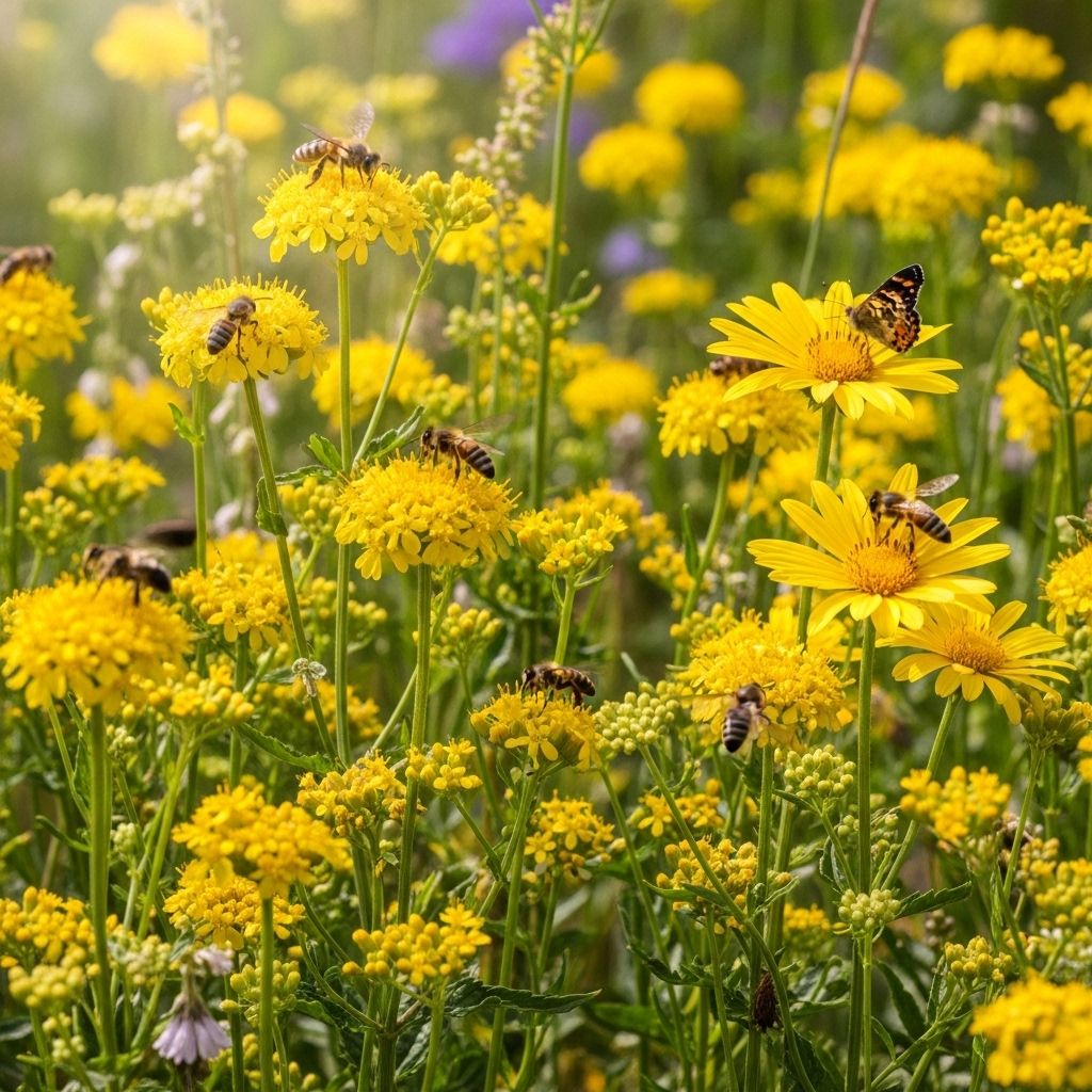 Add cheerful color and pollinator power to your landscape with these yellow-blooming herbs.