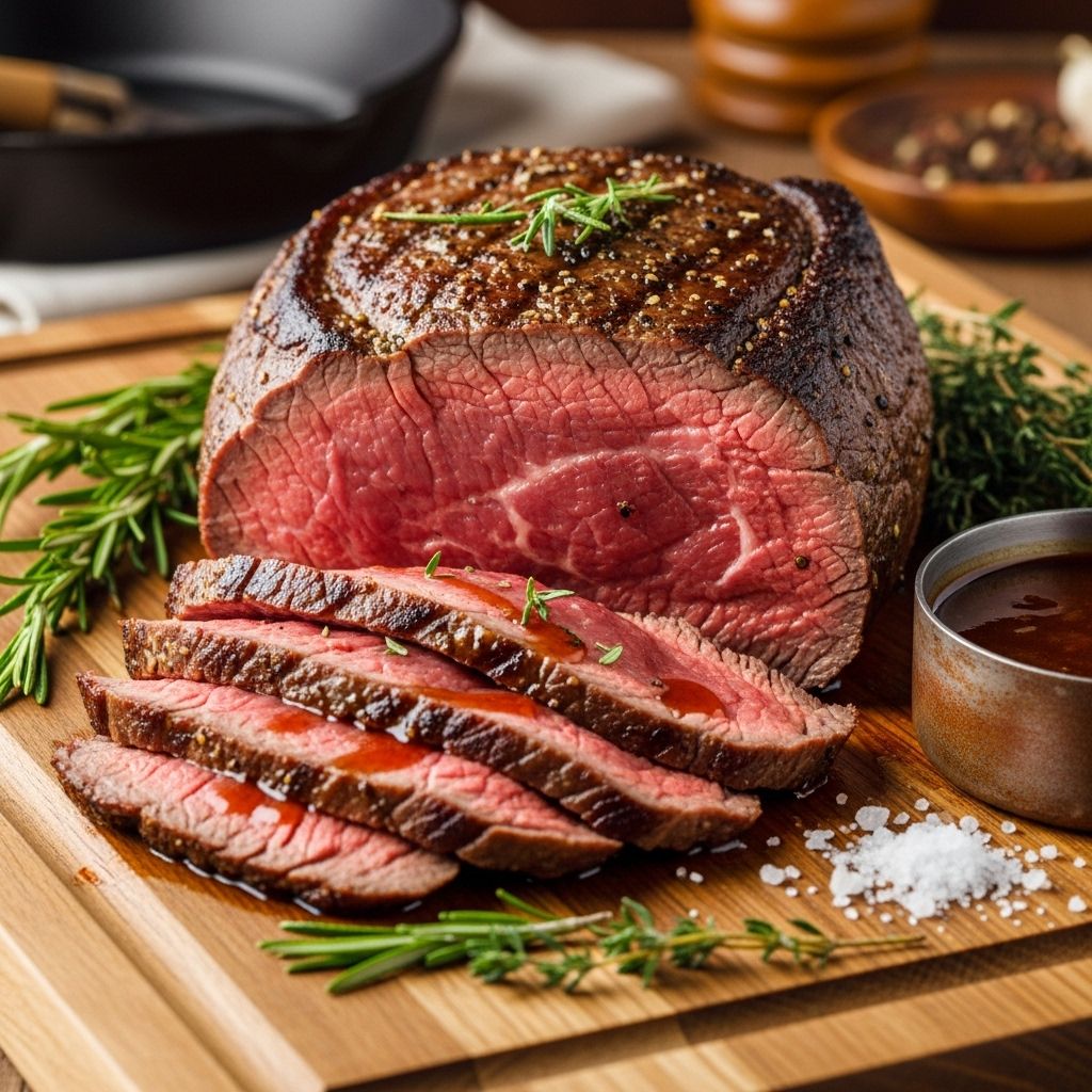 Master the art of perfectly cooked eye of round roast with this deceptively simple high-temperature method