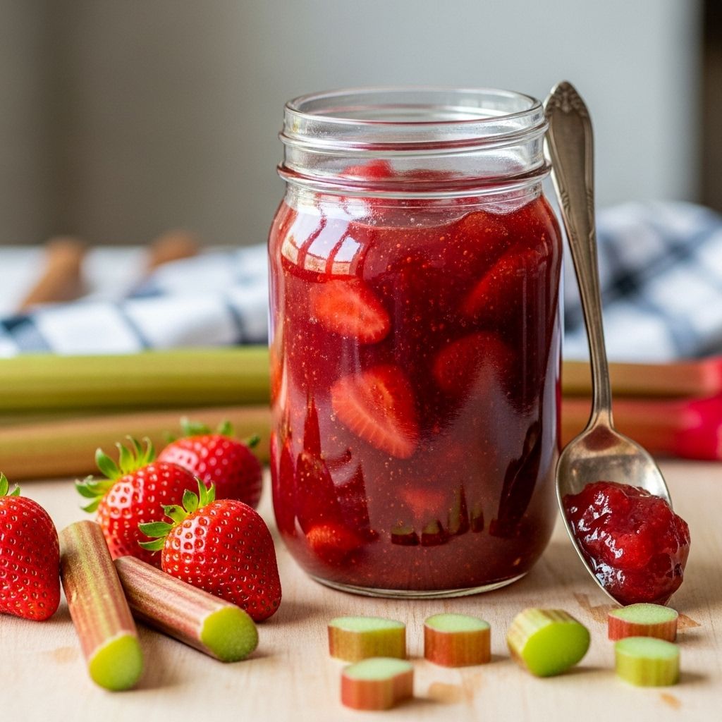 Learn how to make the perfect strawberry-rhubarb jam, from ingredients to canning and storage tips—ideal for beginners and jam enthusiasts alike.