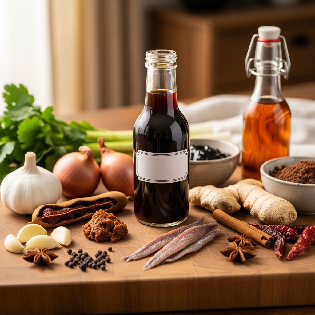 Make your own tangy, savory Worcestershire sauce in minutes with pantry staples for a fresh, flavorful twist on a classic condiment.
