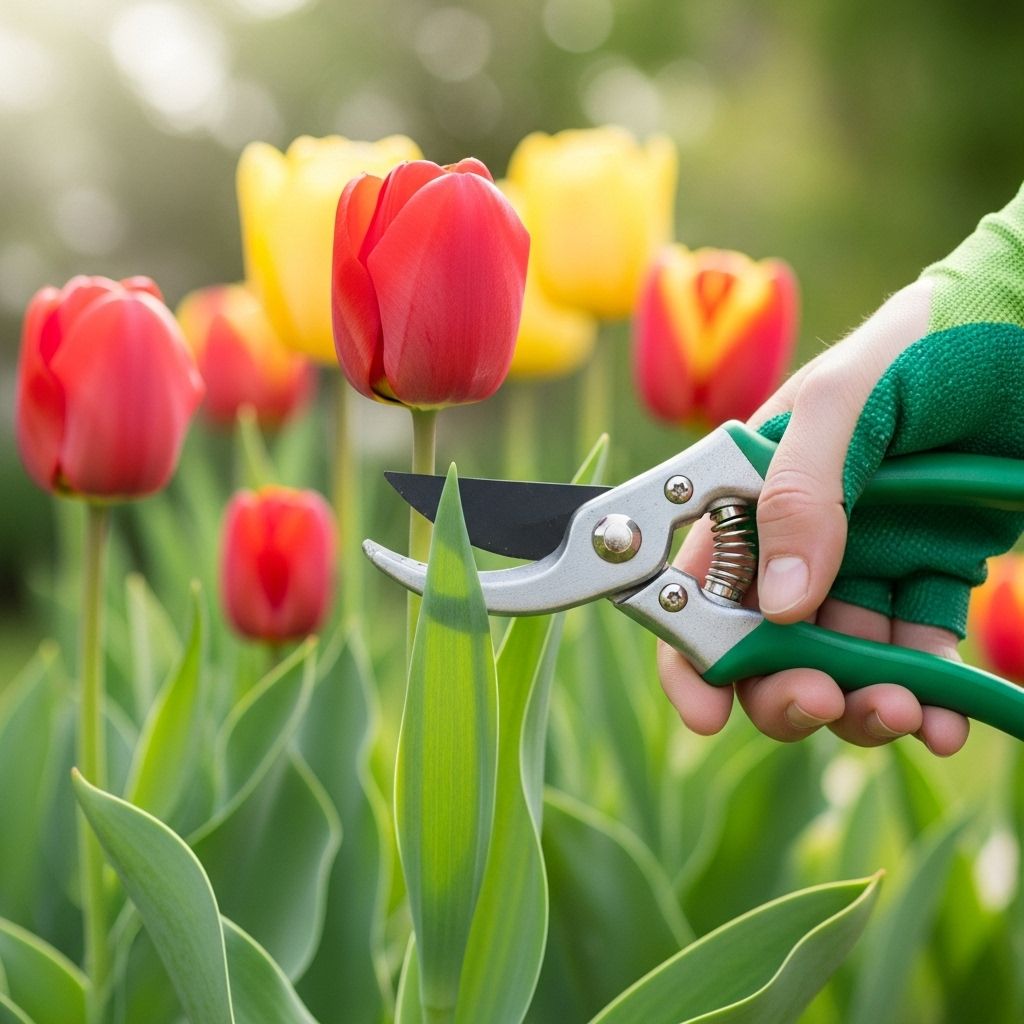 Let foliage fade before removal to feed bulbs and maintain tidy garden beds.