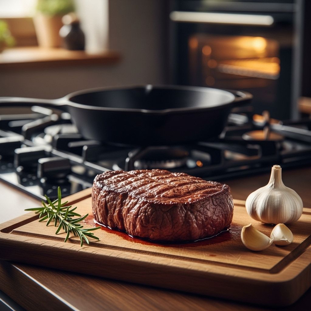 A restaurant-style crust and juicy center come from steady heat and careful timing.