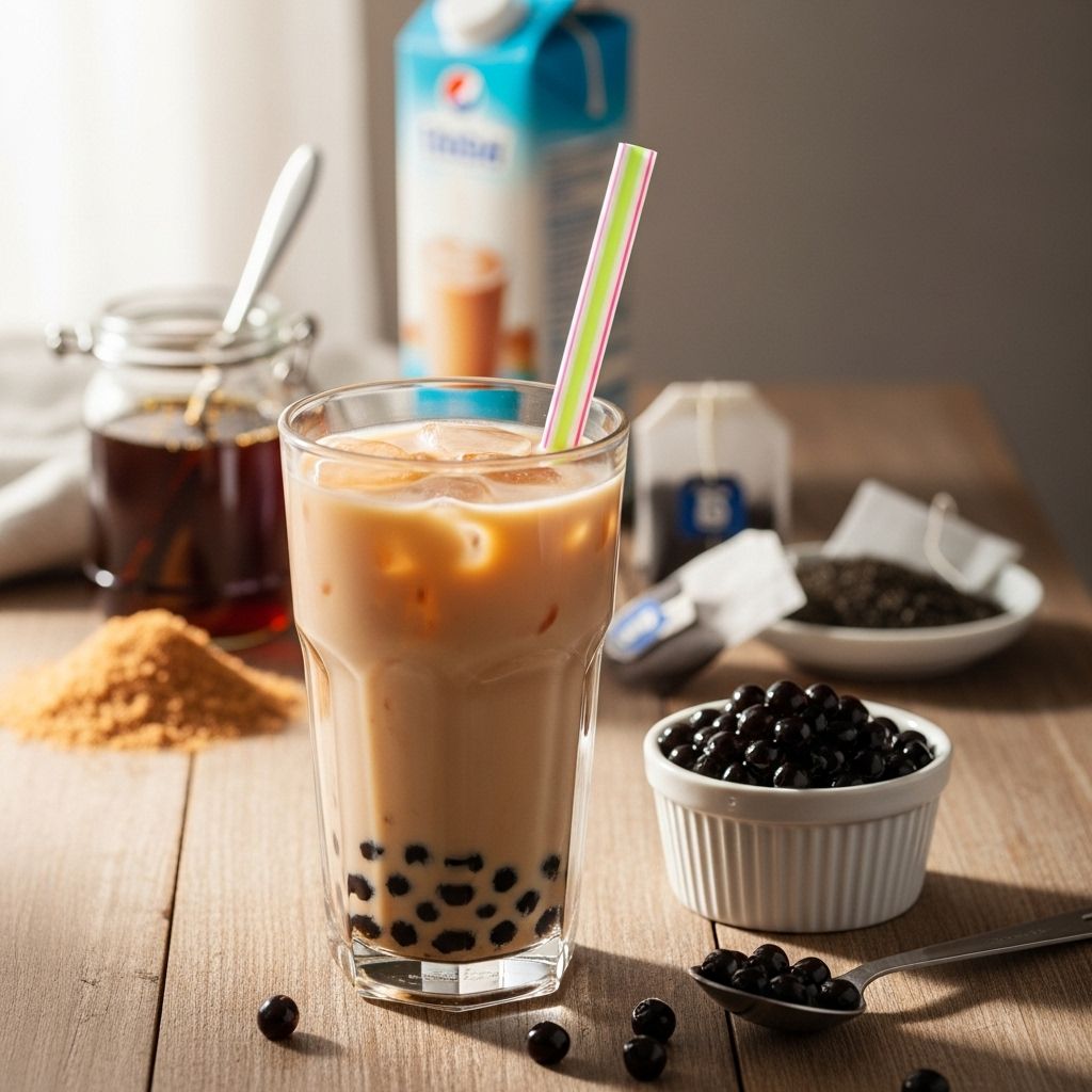 Master the art of creating authentic bubble tea with this simple step-by-step recipe guide