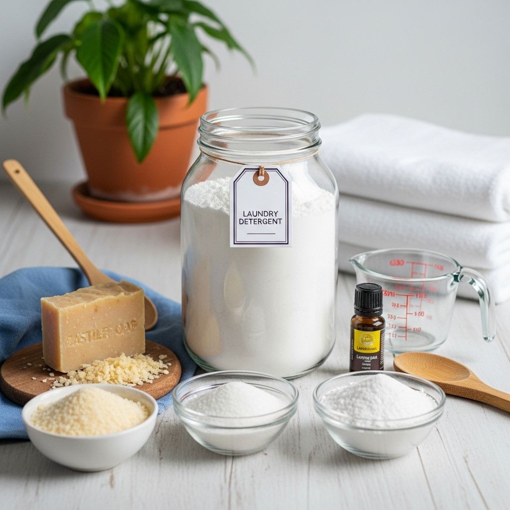 Homemade Laundry Detergent: 4 Simple Steps For Green Cleaning Create effective, skin-friendly laundry detergent with simple ingredients that saves money and reduces chemicals