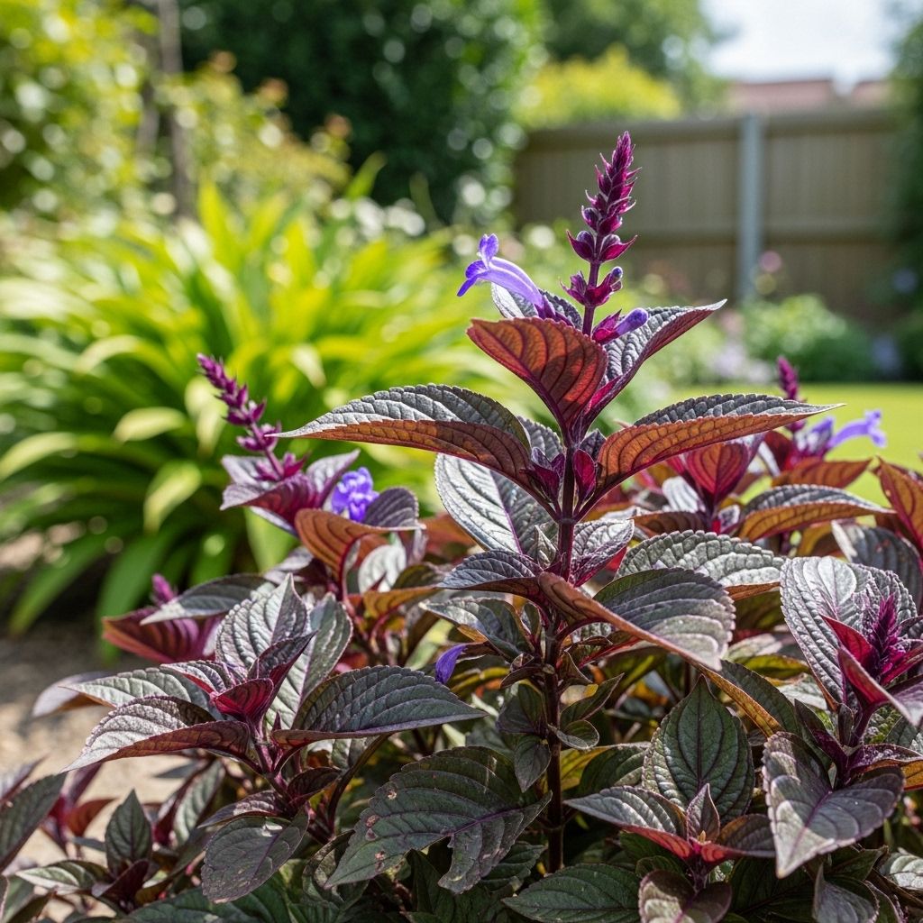 Metallic-hued leaves deliver an instant focal point in containers, beds, or bright rooms.