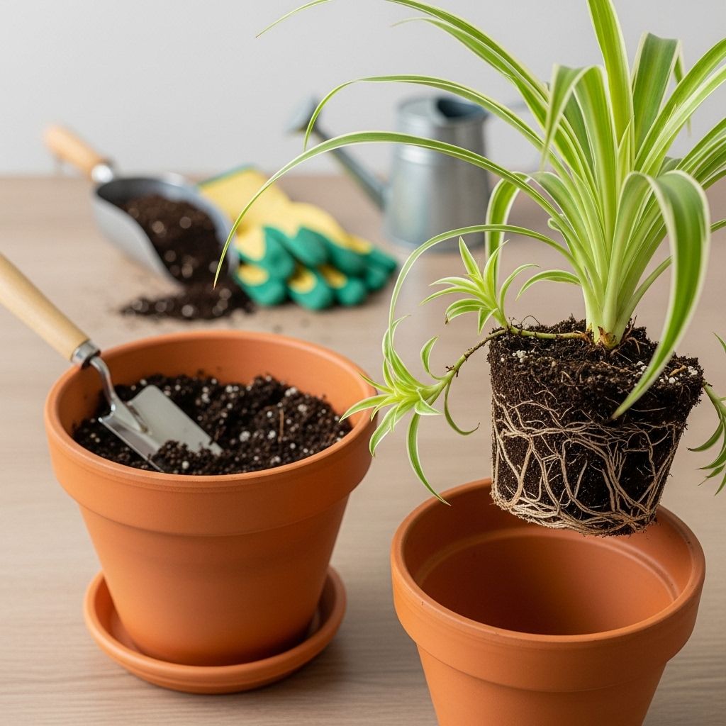 Fresh potting soil and added room promote stronger roots and fuller, vibrant leaves.